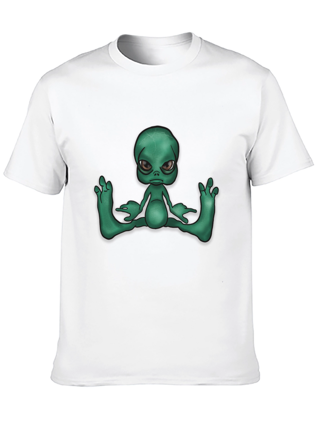 Alien Graphic Tee - Black Casual T-Shirt