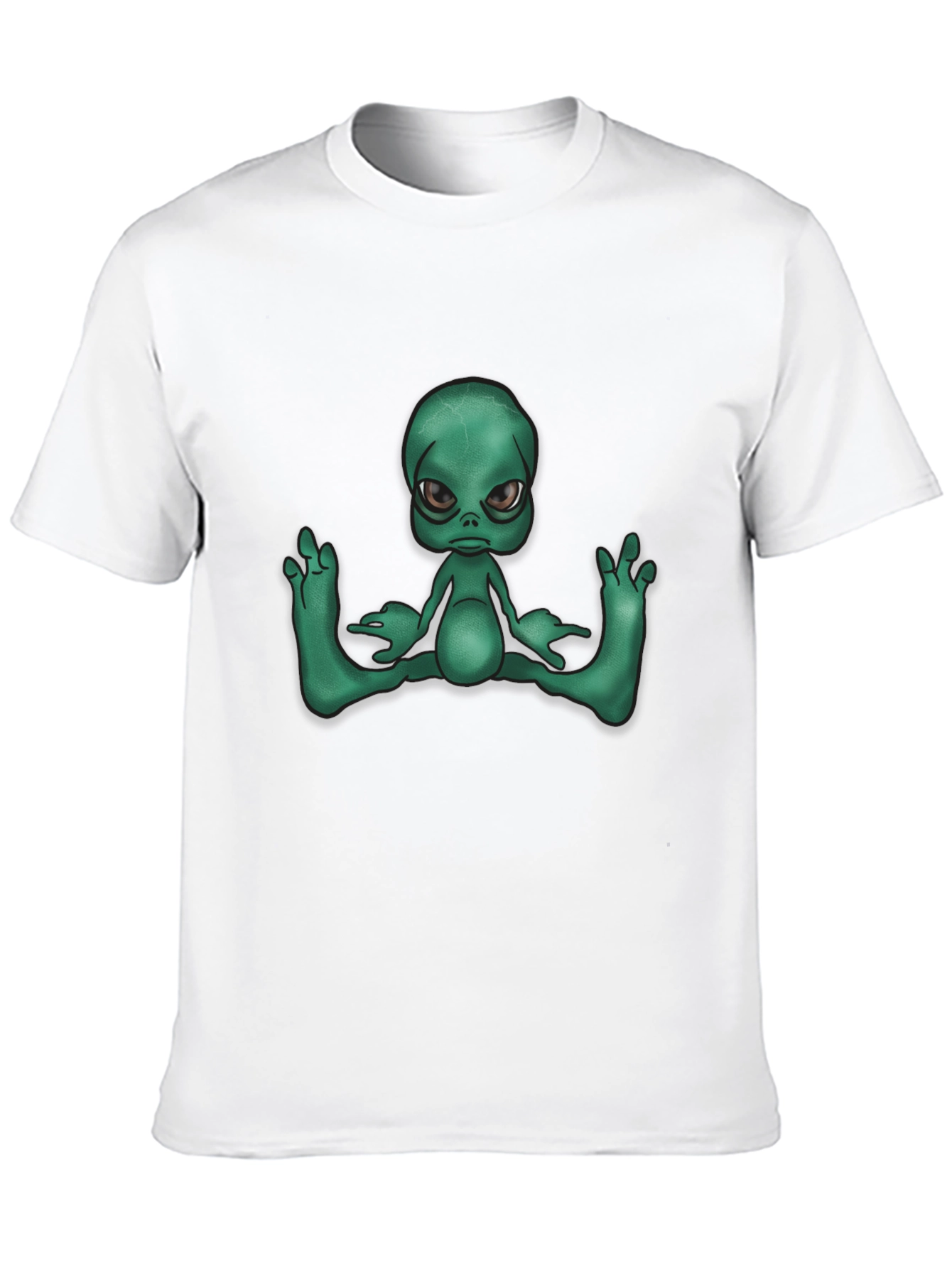 Alien Graphic Tee - Black Casual T-Shirt