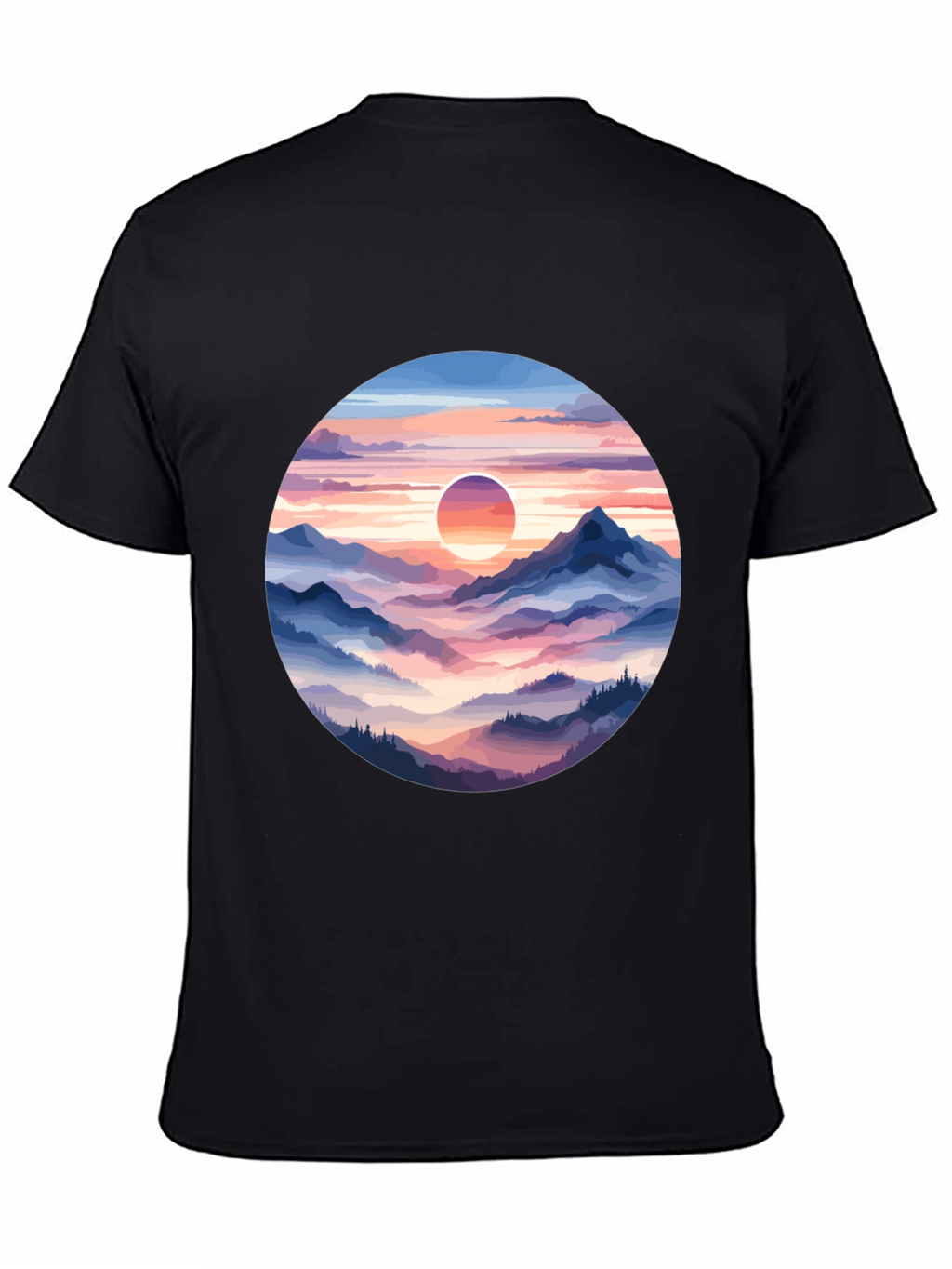 Mountain Sunset Graphic Tee - Stylish Comfort