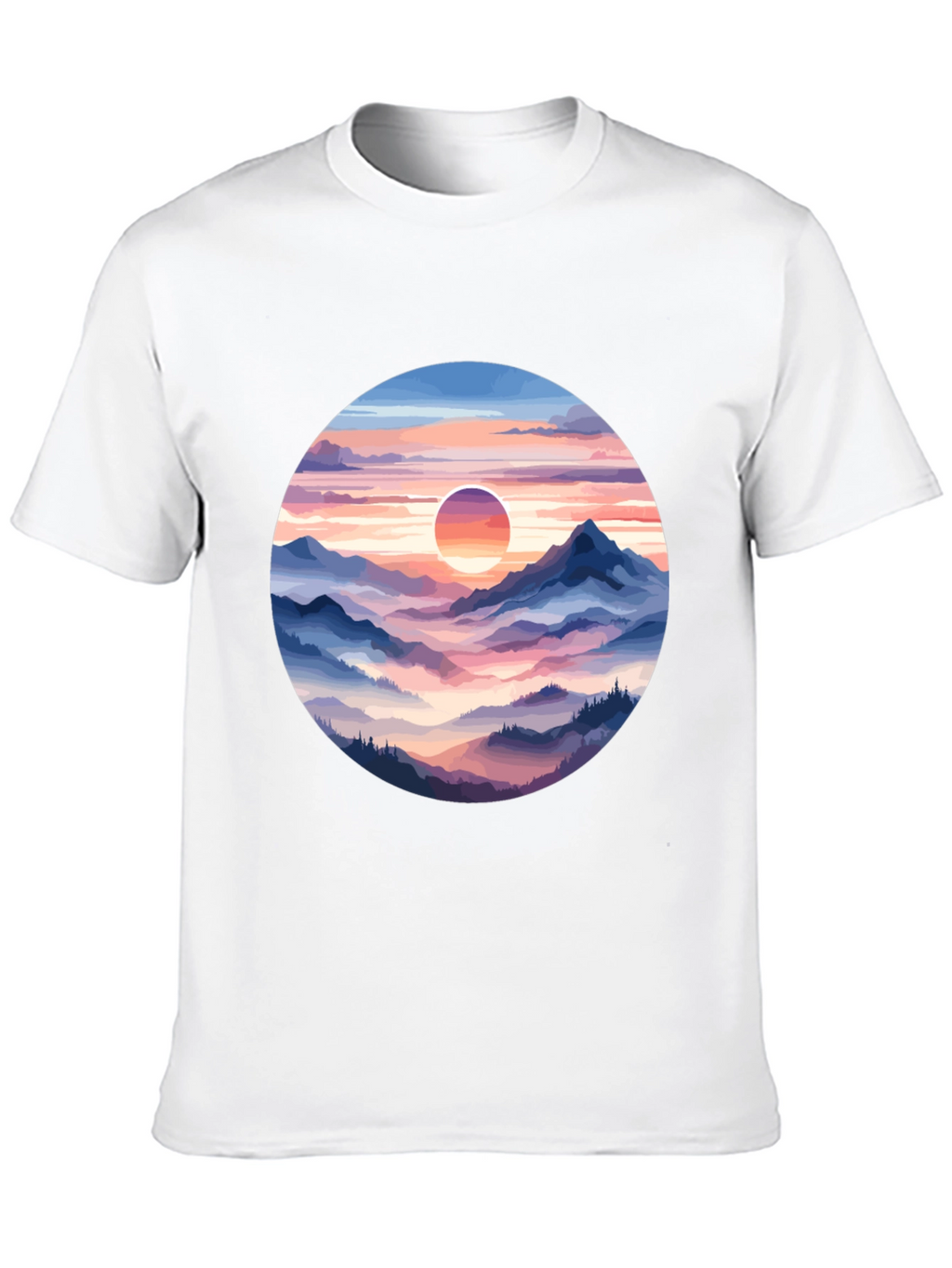 Mountain Sunset Graphic Tee - Stylish Comfort