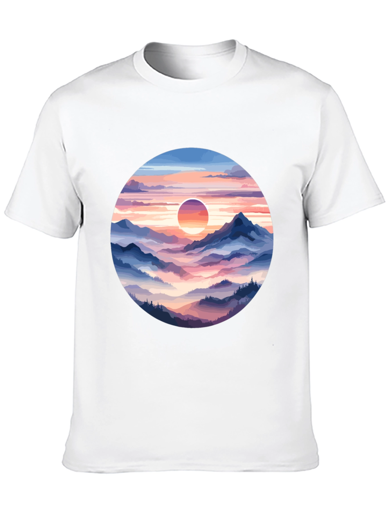 Mountain Sunset Graphic Tee - Stylish Comfort