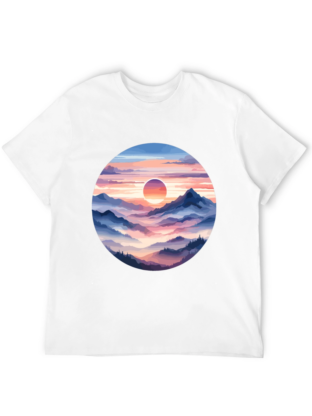 Mountain Sunset Graphic Tee - Stylish Comfort
