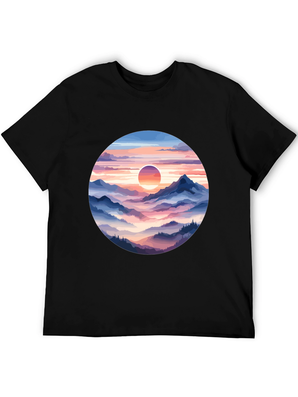 Mountain Sunset Graphic Tee - Stylish Comfort
