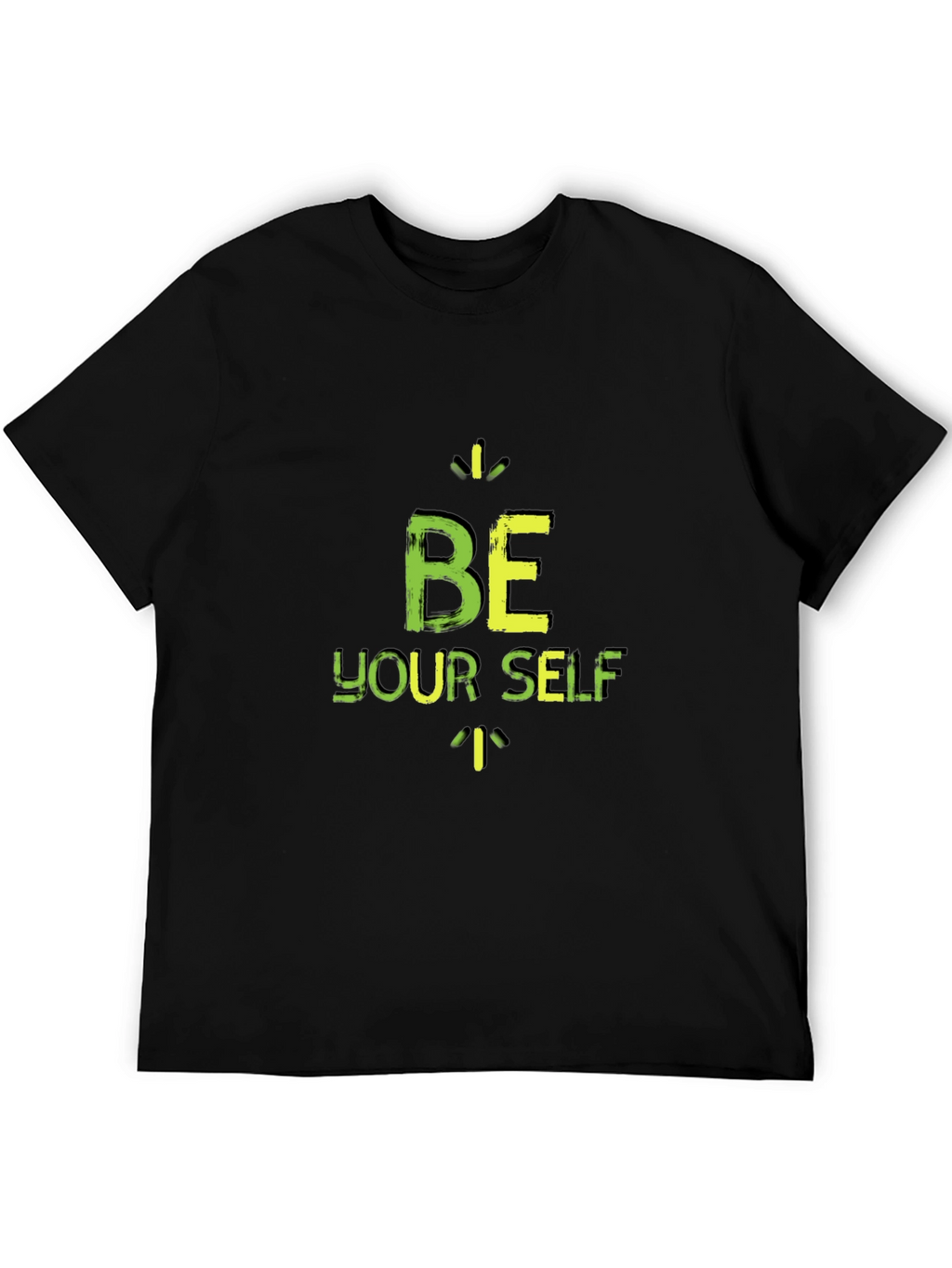 Be Yourself Black Graphic T-Shirt