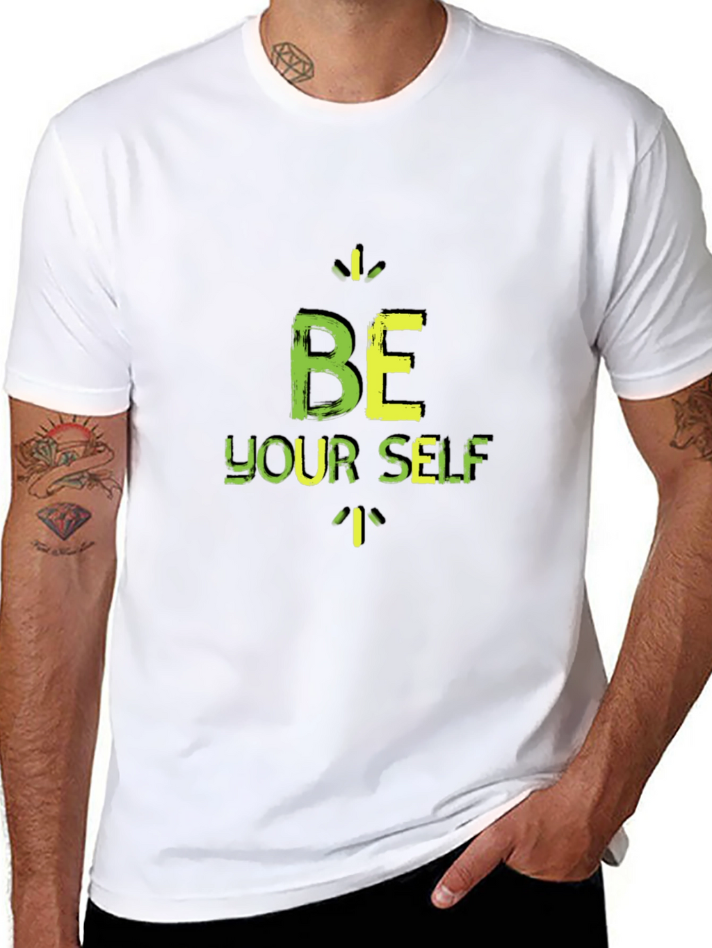 Be Yourself Black Graphic T-Shirt