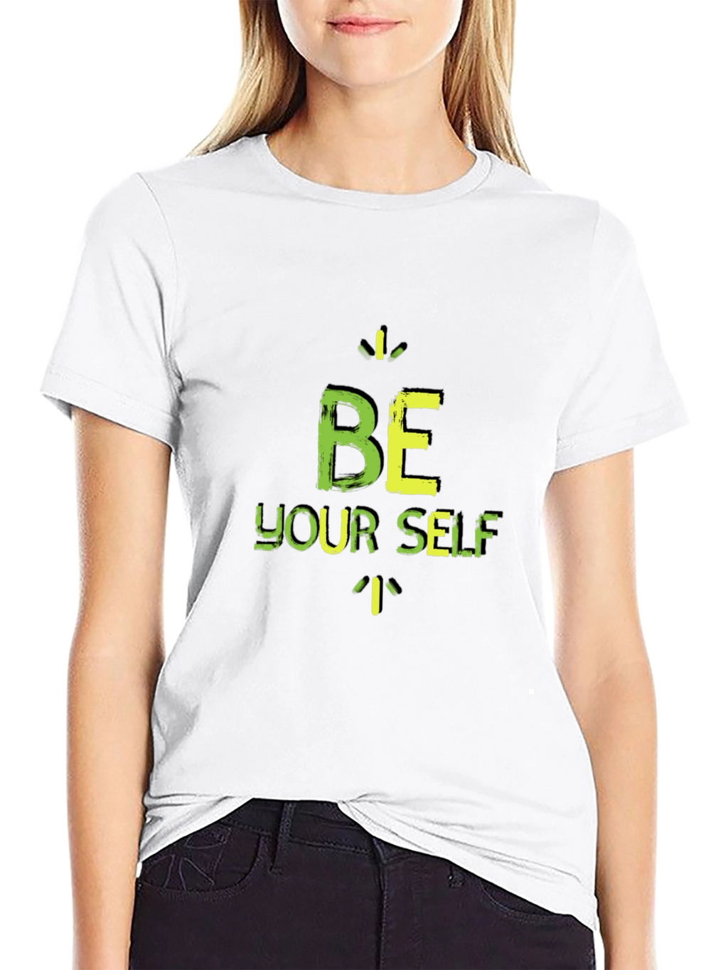 Be Yourself Black Graphic T-Shirt