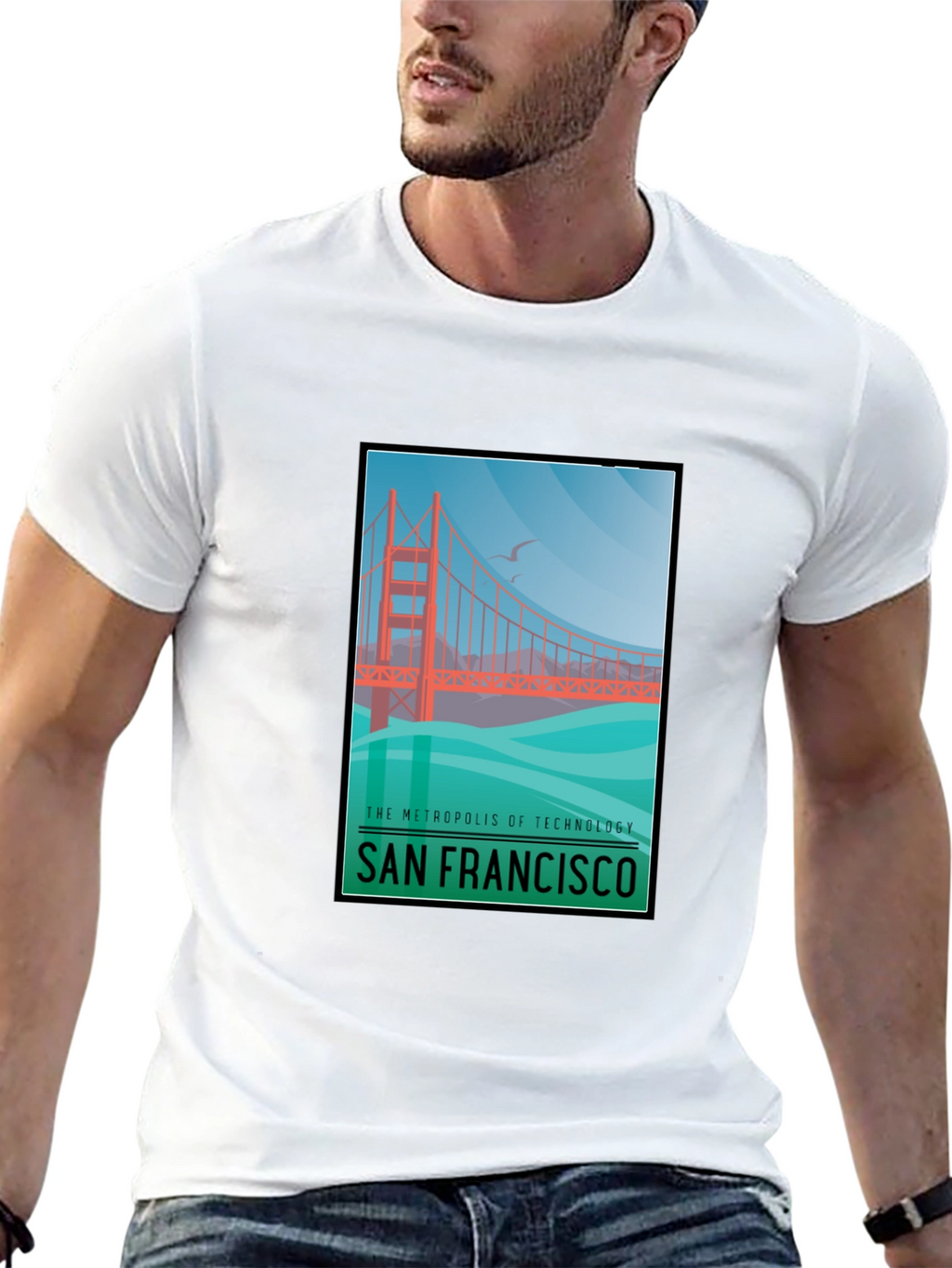 San Francisco Bridge Graphic T-Shirt