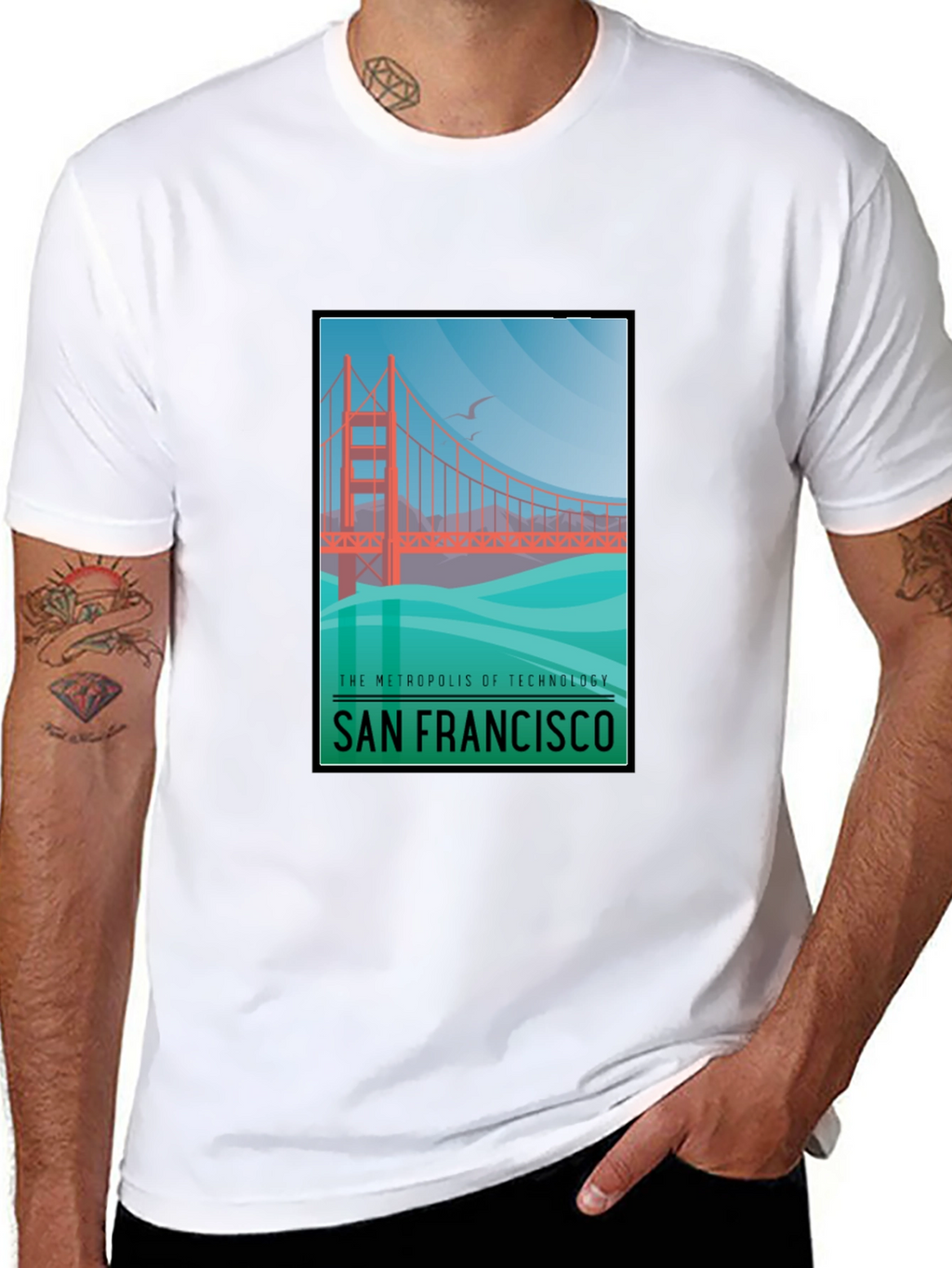 San Francisco Bridge Graphic T-Shirt