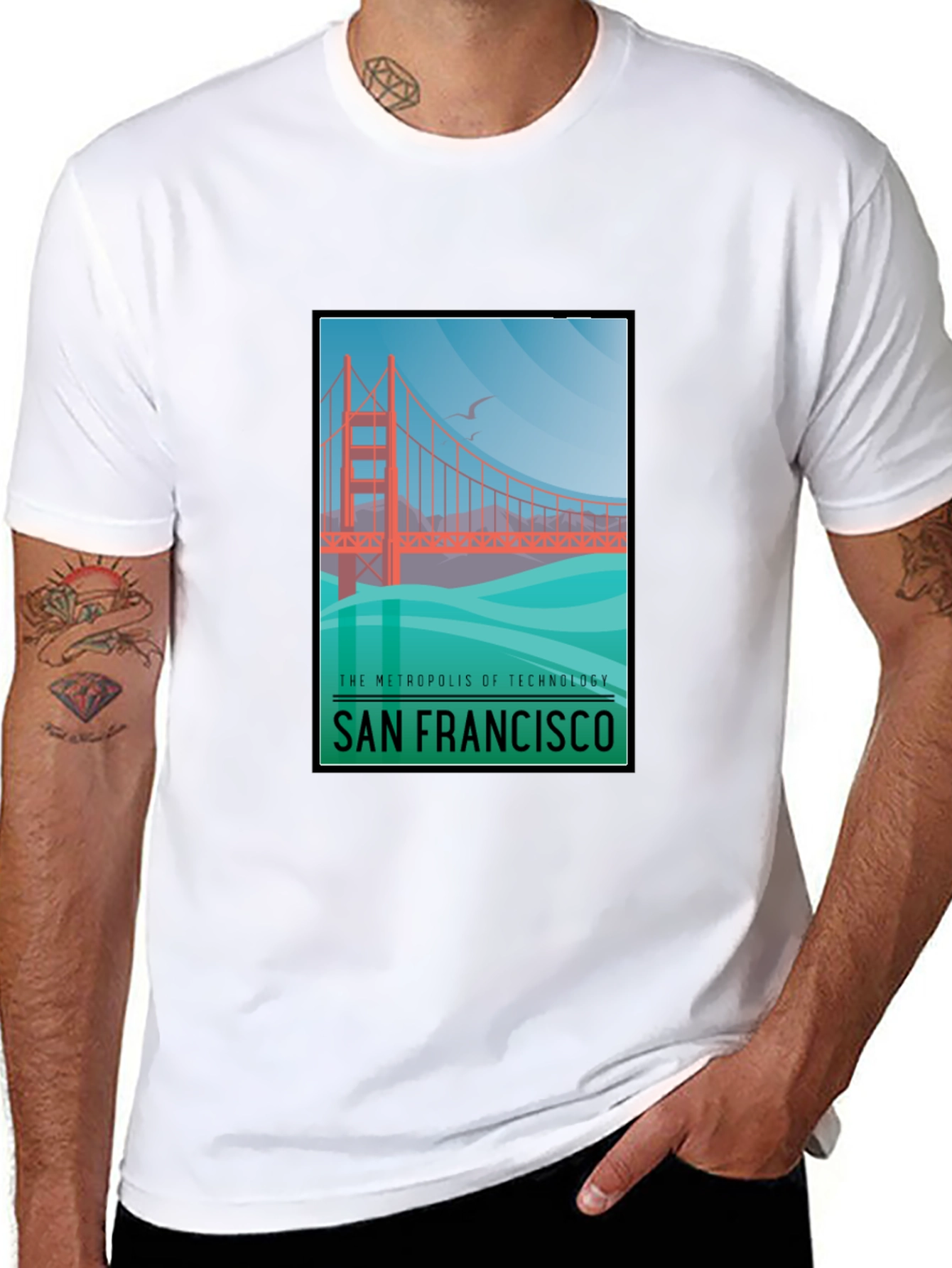 San Francisco Bridge Graphic T-Shirt