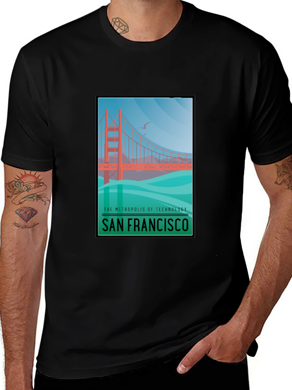 San Francisco Bridge Graphic T-Shirt