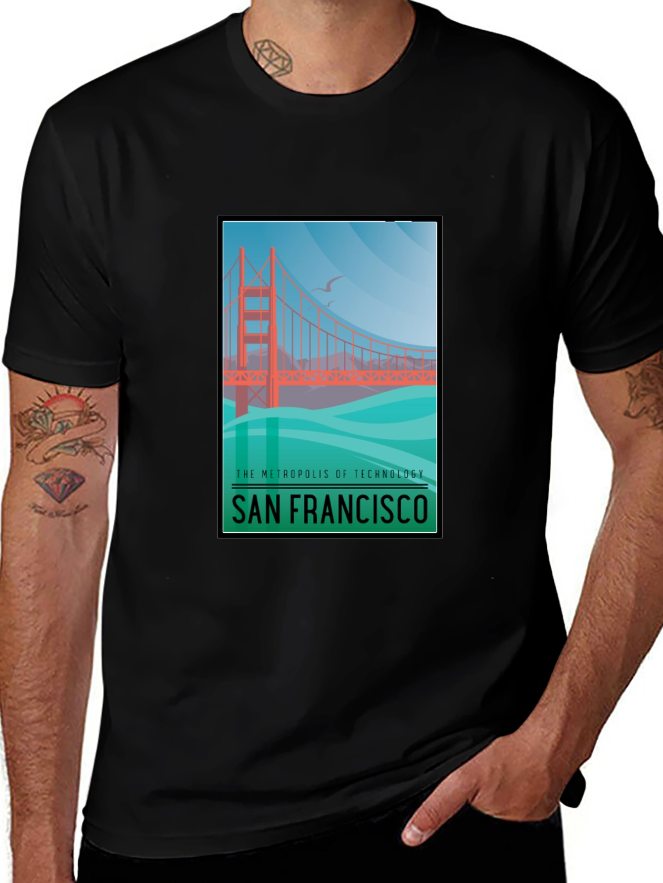 San Francisco Bridge Graphic T-Shirt