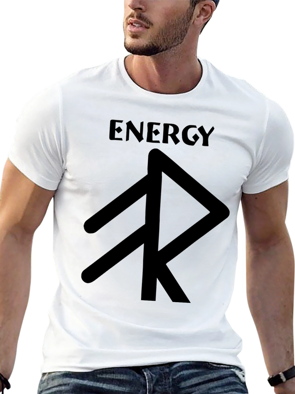 Energy Rune Black T-Shirt - Graphic Tee