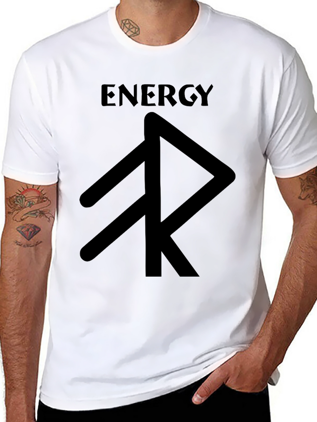 Energy Rune Black T-Shirt - Graphic Tee