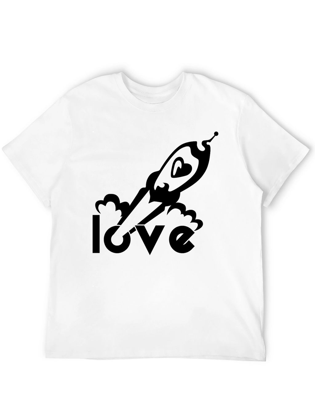 Love Rocket T-Shirt - Space Heart Graphic Tee