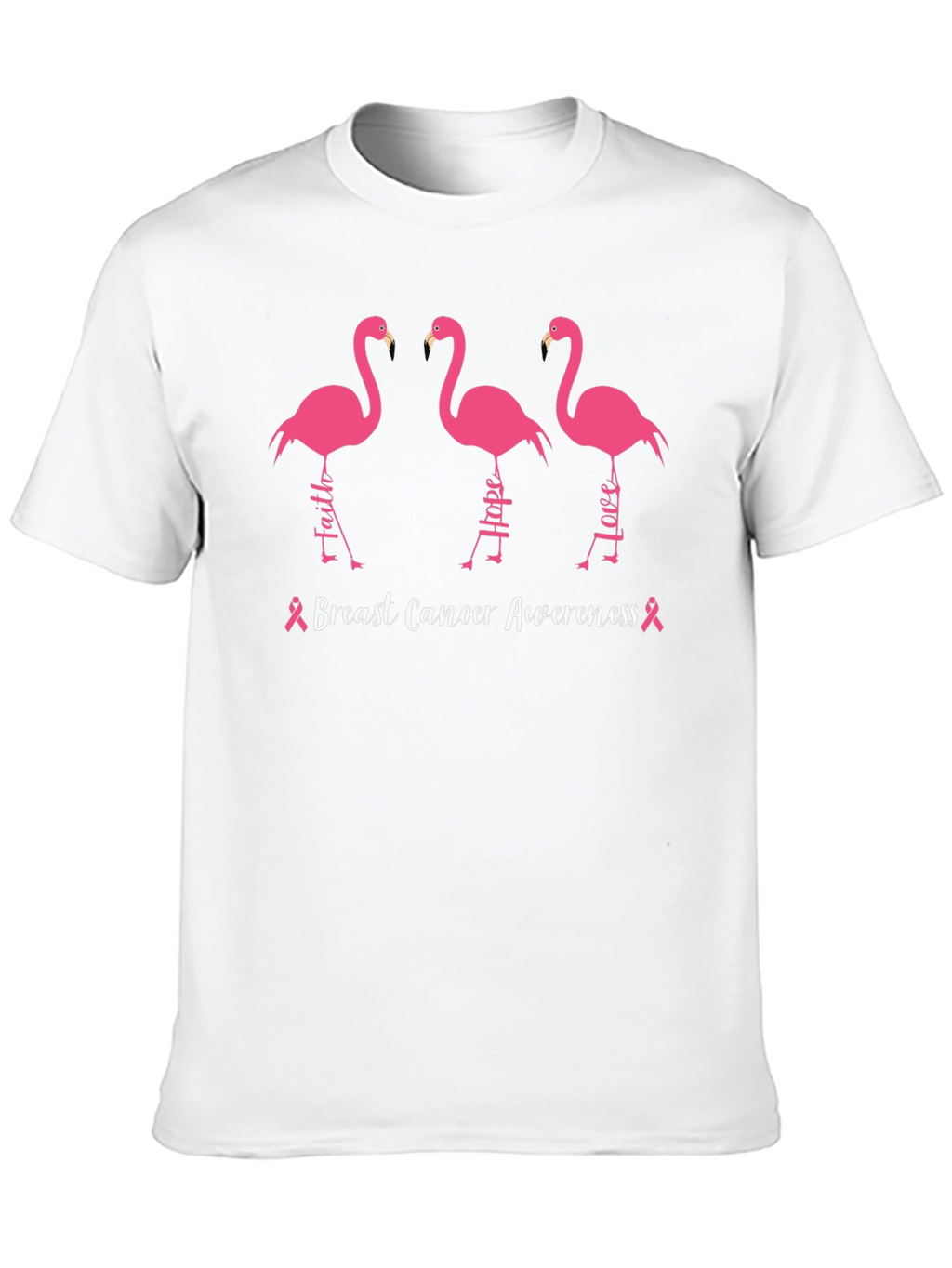 Breast Cancer Awareness Flamingo T-Shirt
