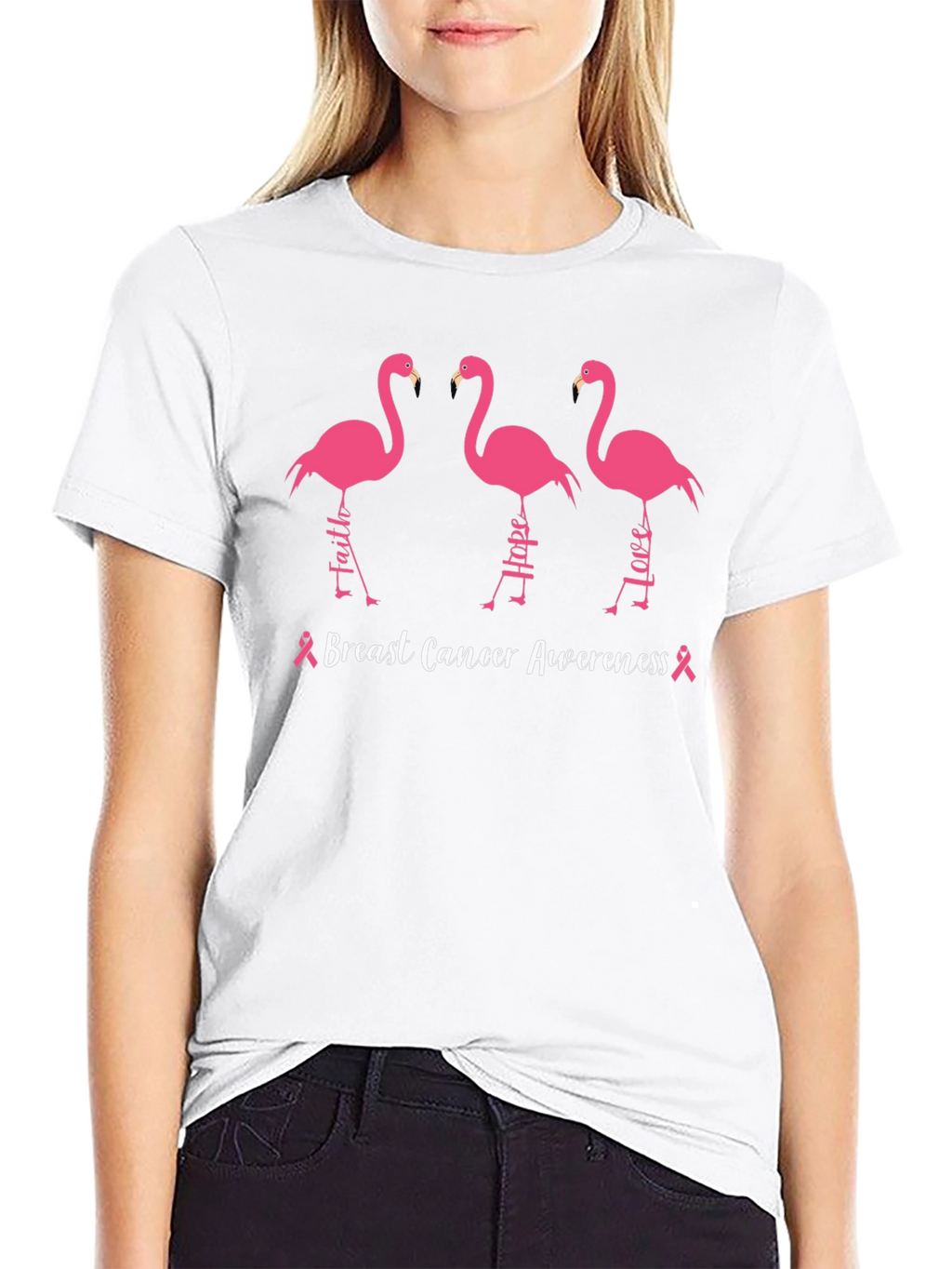 Breast Cancer Awareness Flamingo T-Shirt