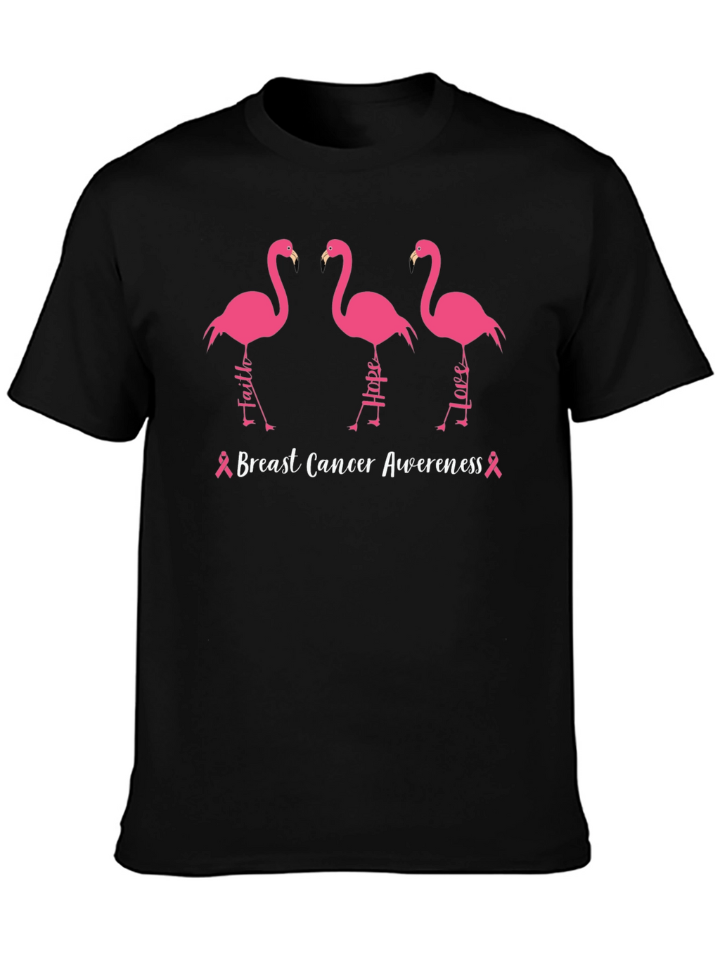 Breast Cancer Awareness Flamingo T-Shirt