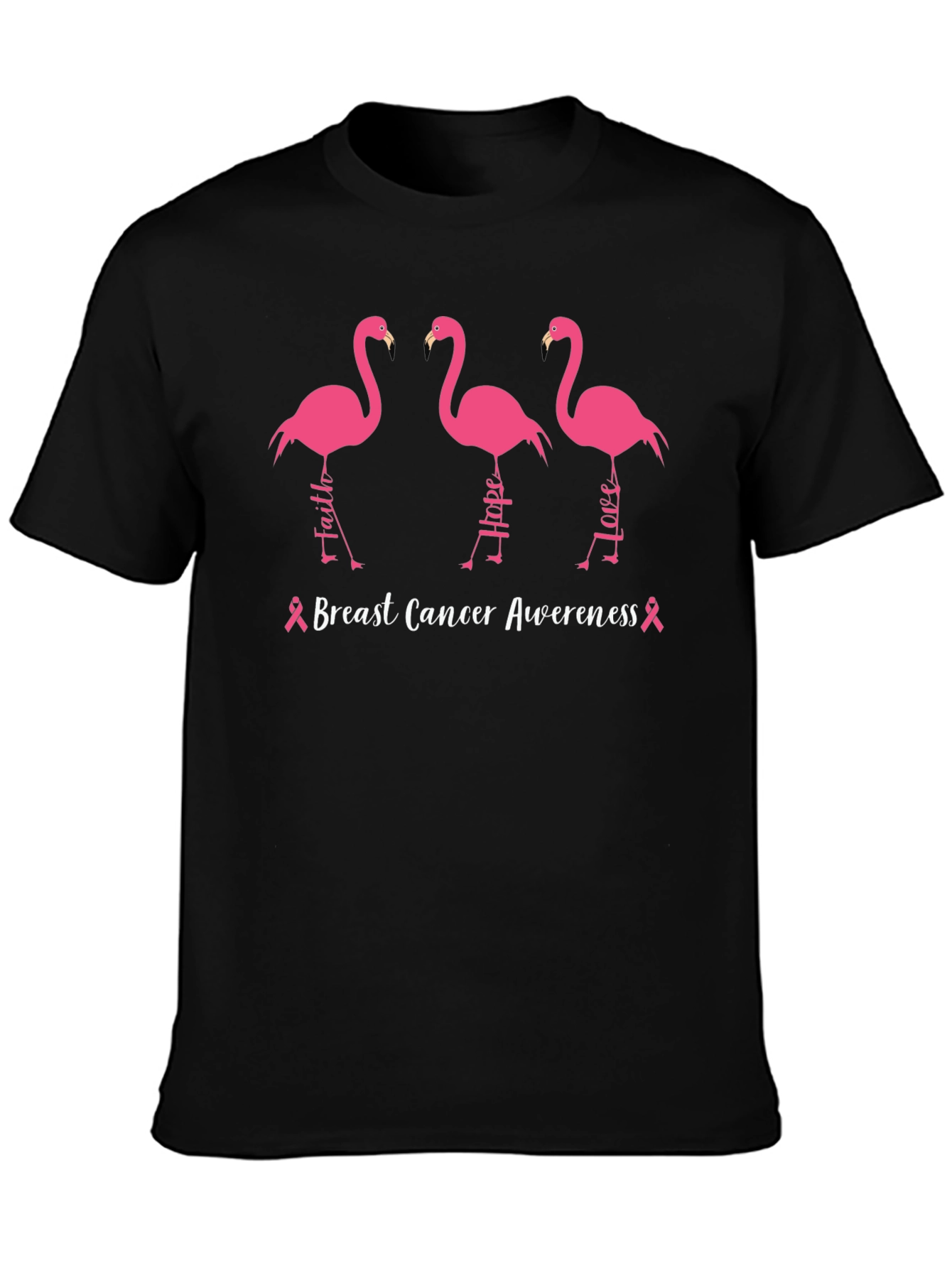 Breast Cancer Awareness Flamingo T-Shirt