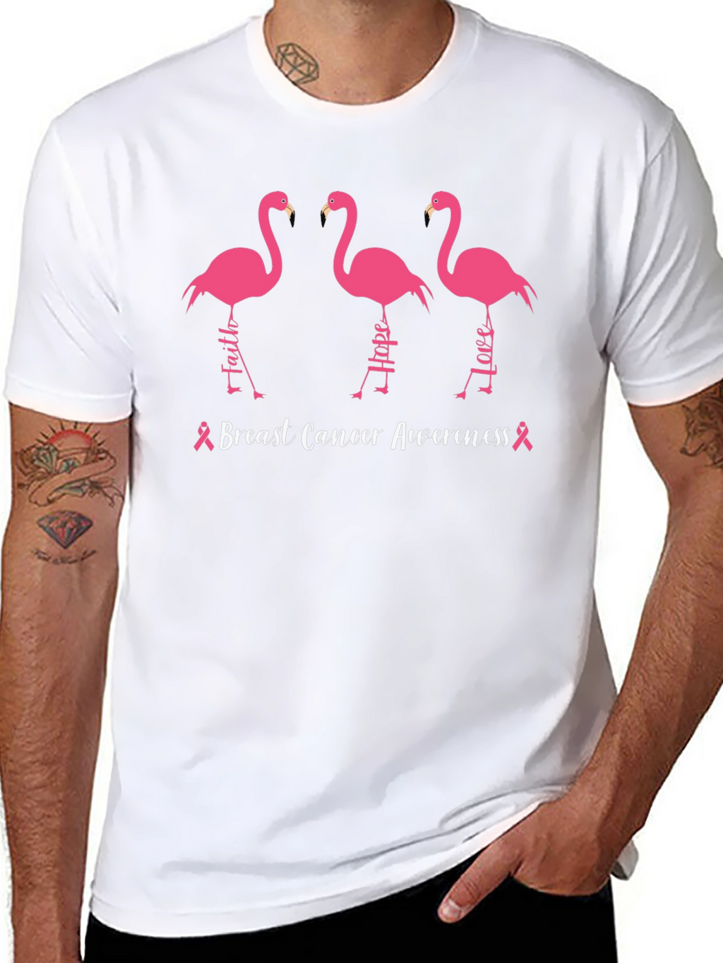 Breast Cancer Awareness Flamingo T-Shirt