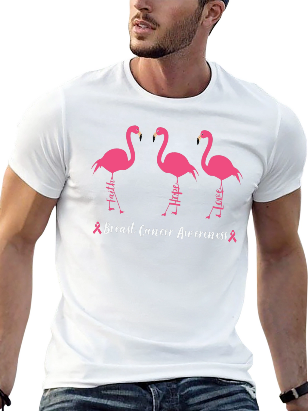 Breast Cancer Awareness Flamingo T-Shirt