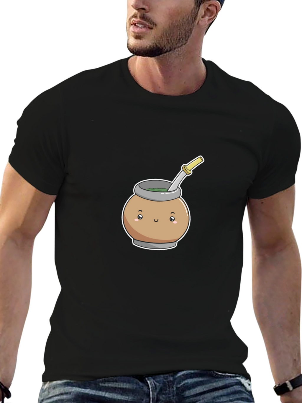 Cute Mate Tea T-Shirt - Black