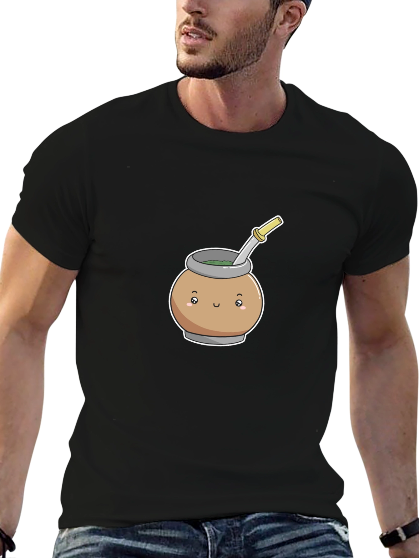 Cute Mate Tea T-Shirt - Black
