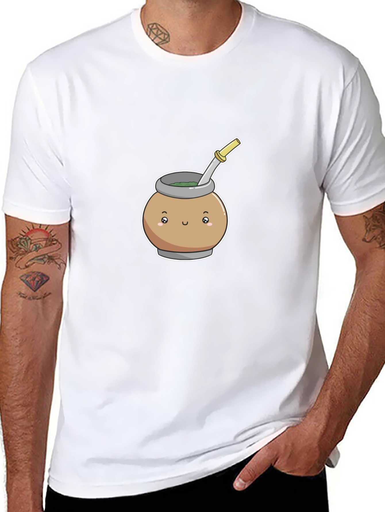 Cute Mate Tea T-Shirt - Black