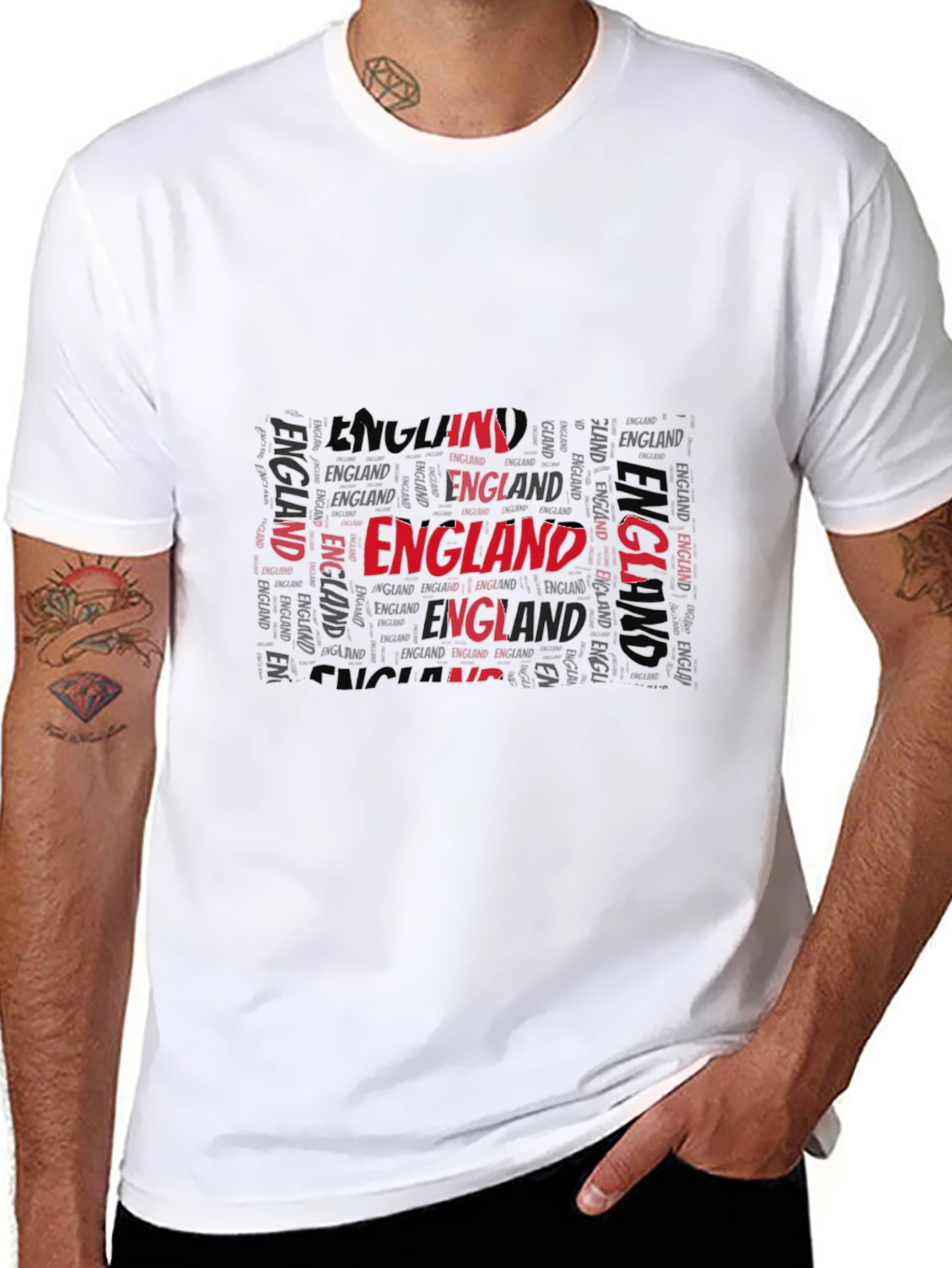 England Typography Mens T-Shirt