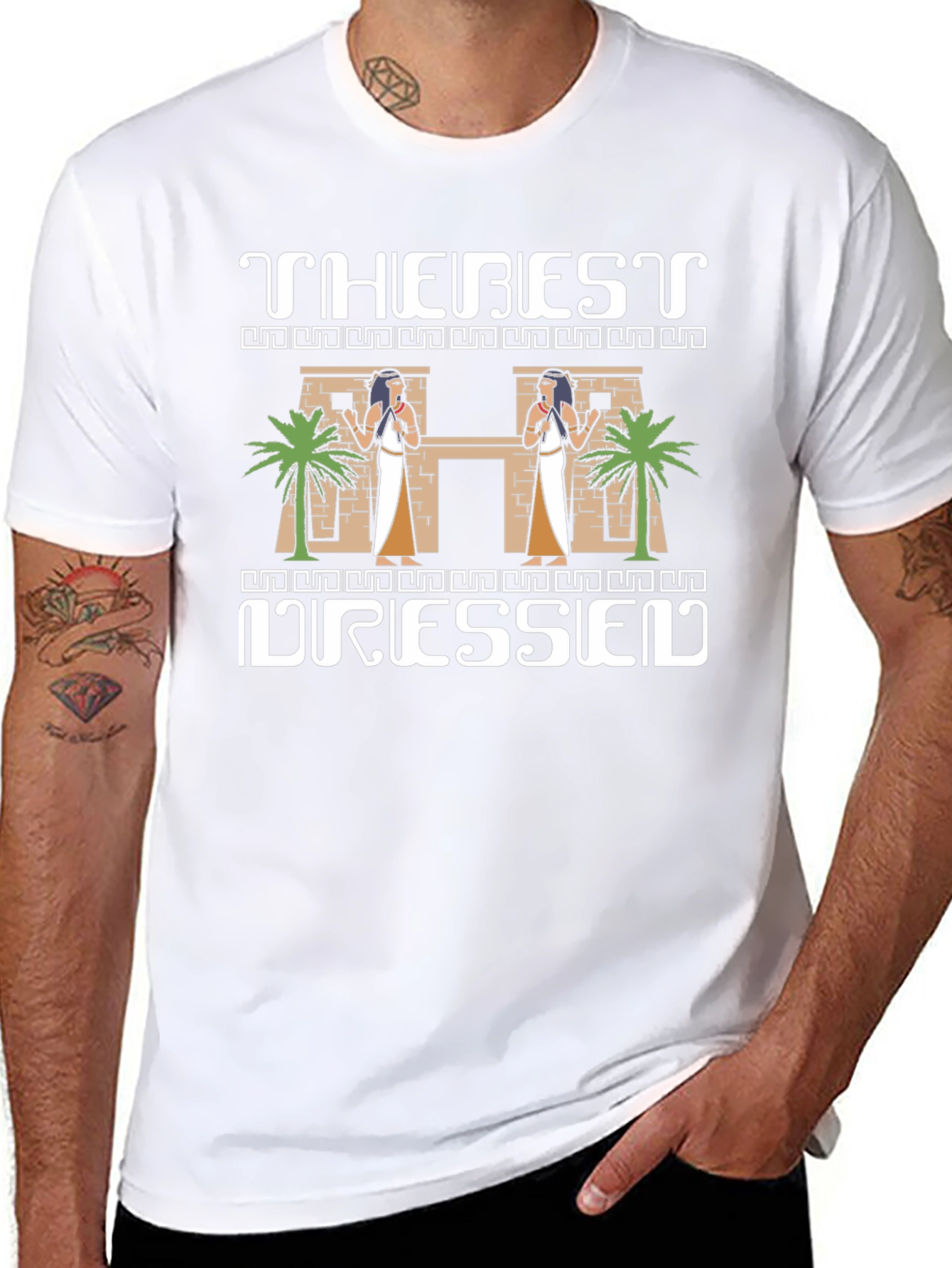 The Best Dressed T-Shirt - Egyptian Theme Black Tee