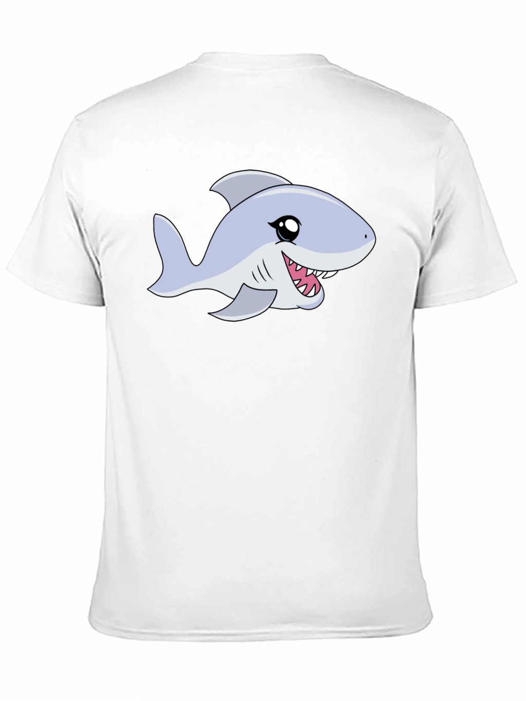 Cartoon Shark Graphic Tee - Black Casual Shirt
