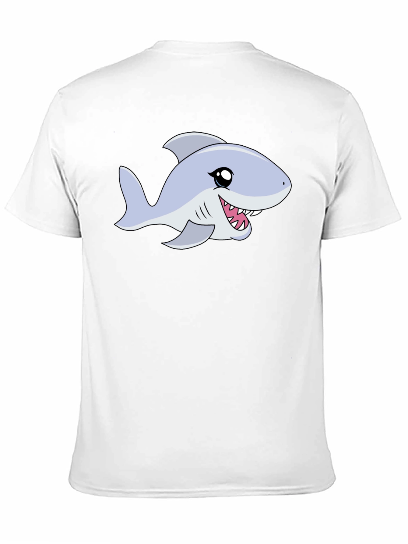 Cartoon Shark Graphic Tee - Black Casual Shirt