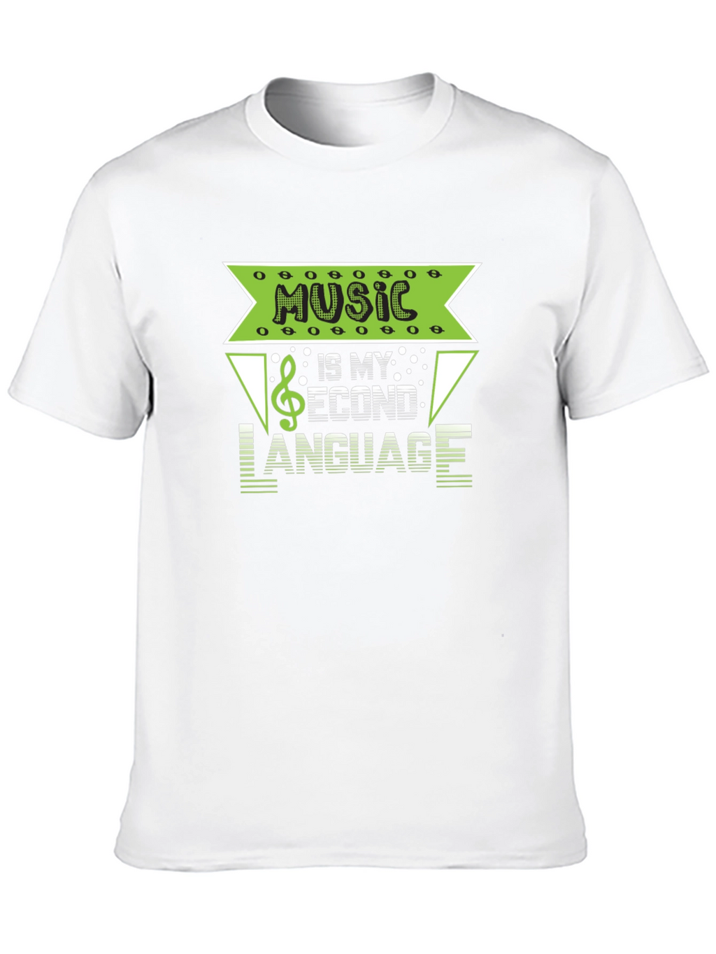 Music is My Second Language Graphic T-Shirt