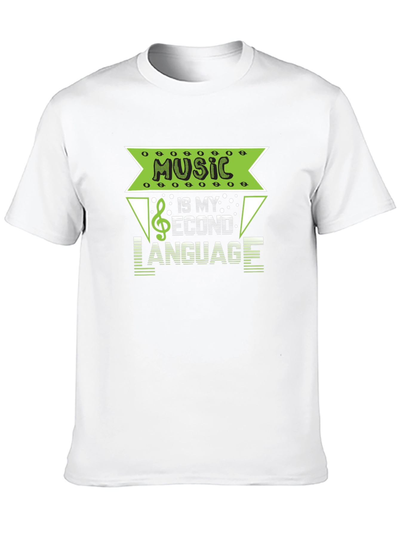 Music is My Second Language Graphic T-Shirt