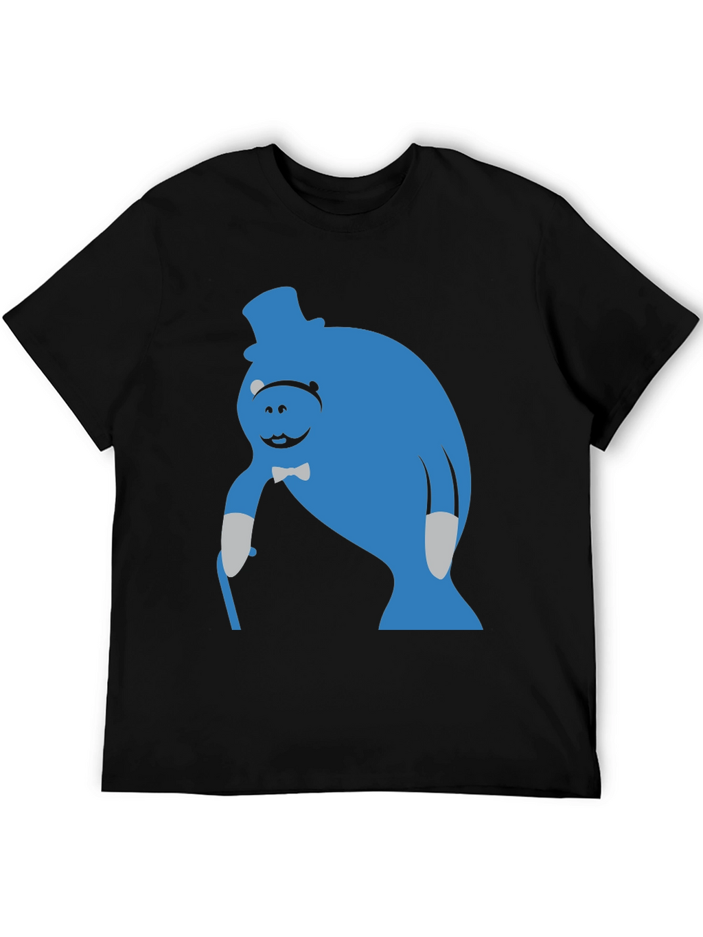 Blue Manatee T-Shirt - Unique Cartoon Graphic Tee