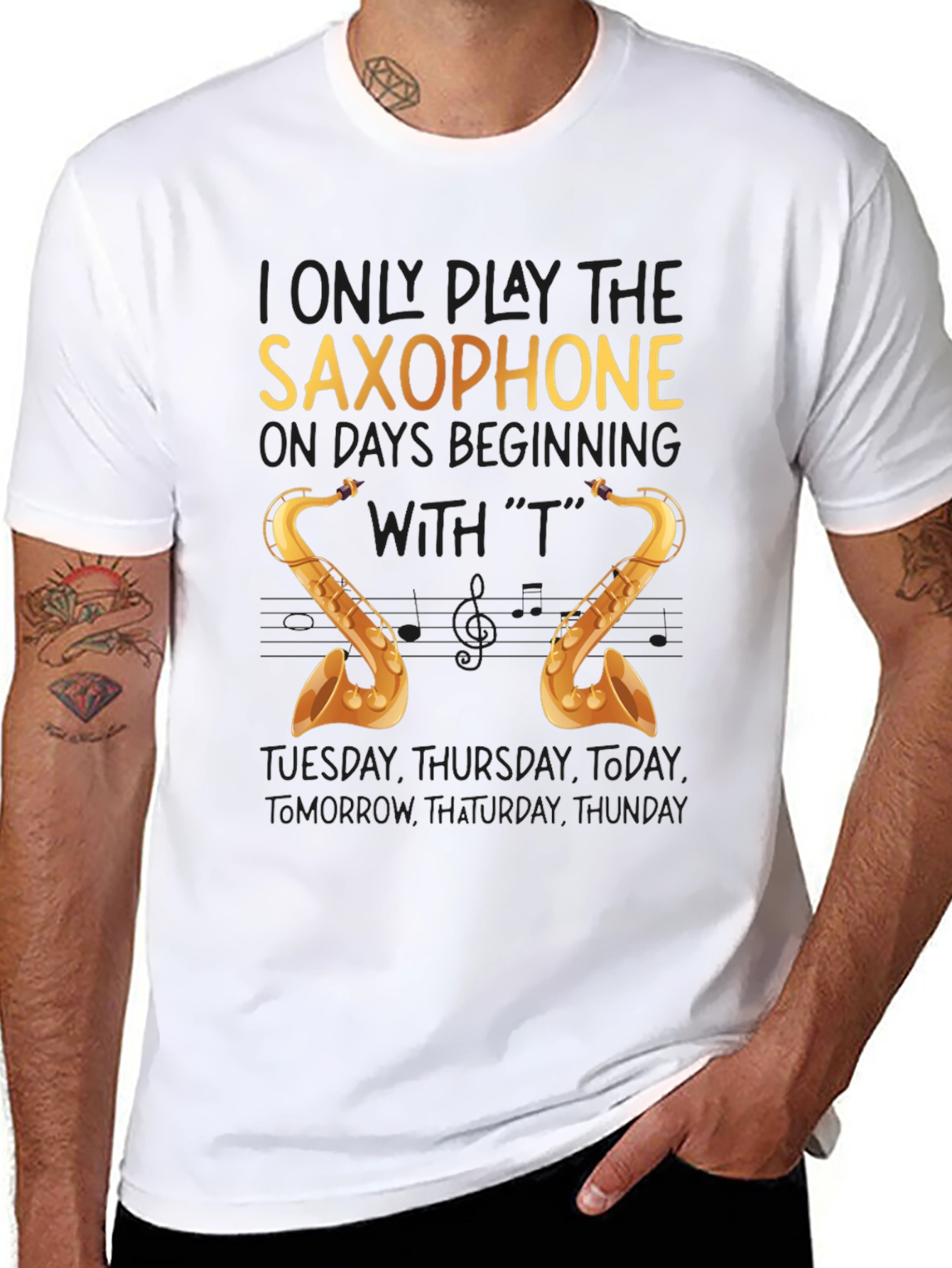 Saxophone T-Shirt - Funny Musician Tee