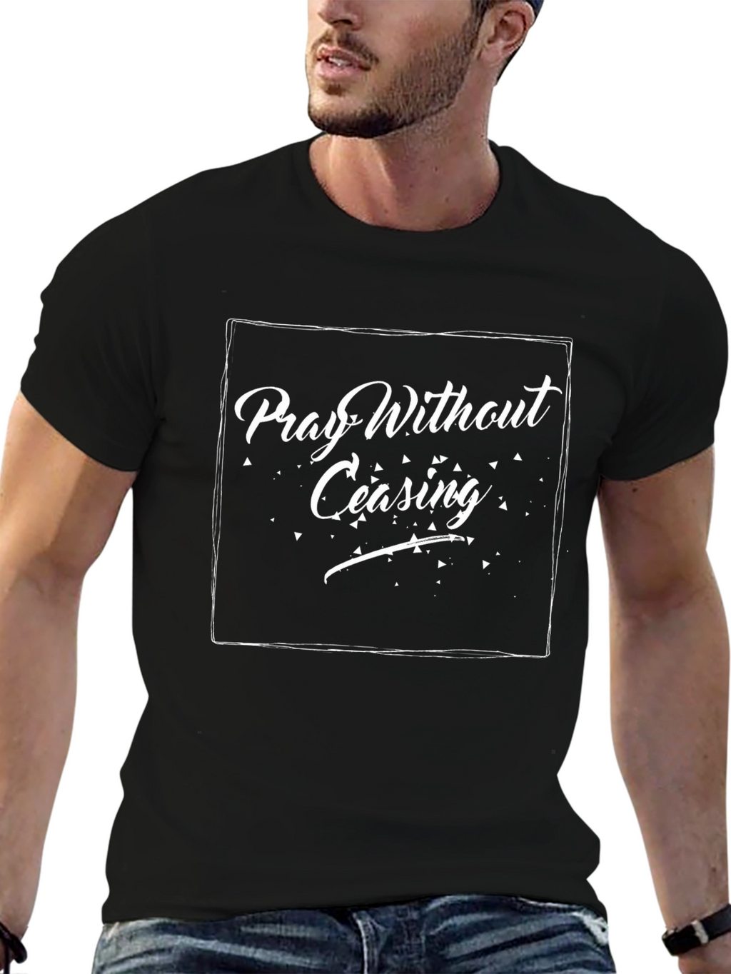 Pray Without Ceasing Black T-Shirt