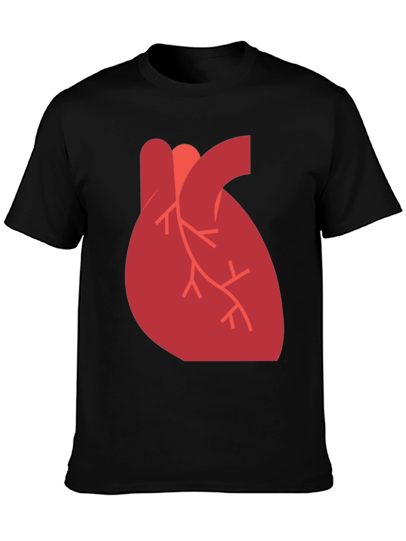 Anatomical Heart Graphic Black T-Shirt