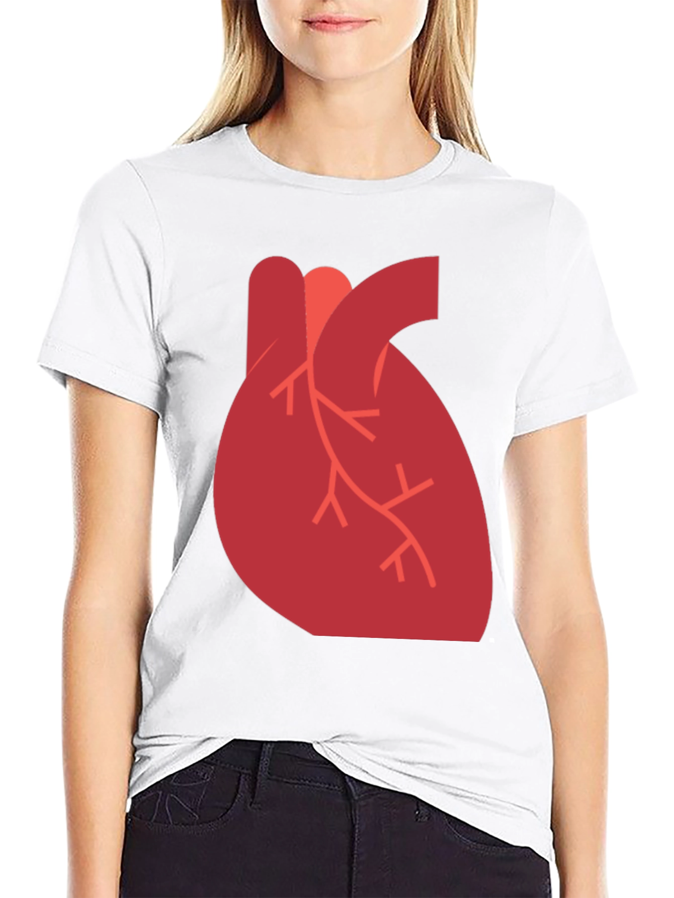 Anatomical Heart Graphic Black T-Shirt