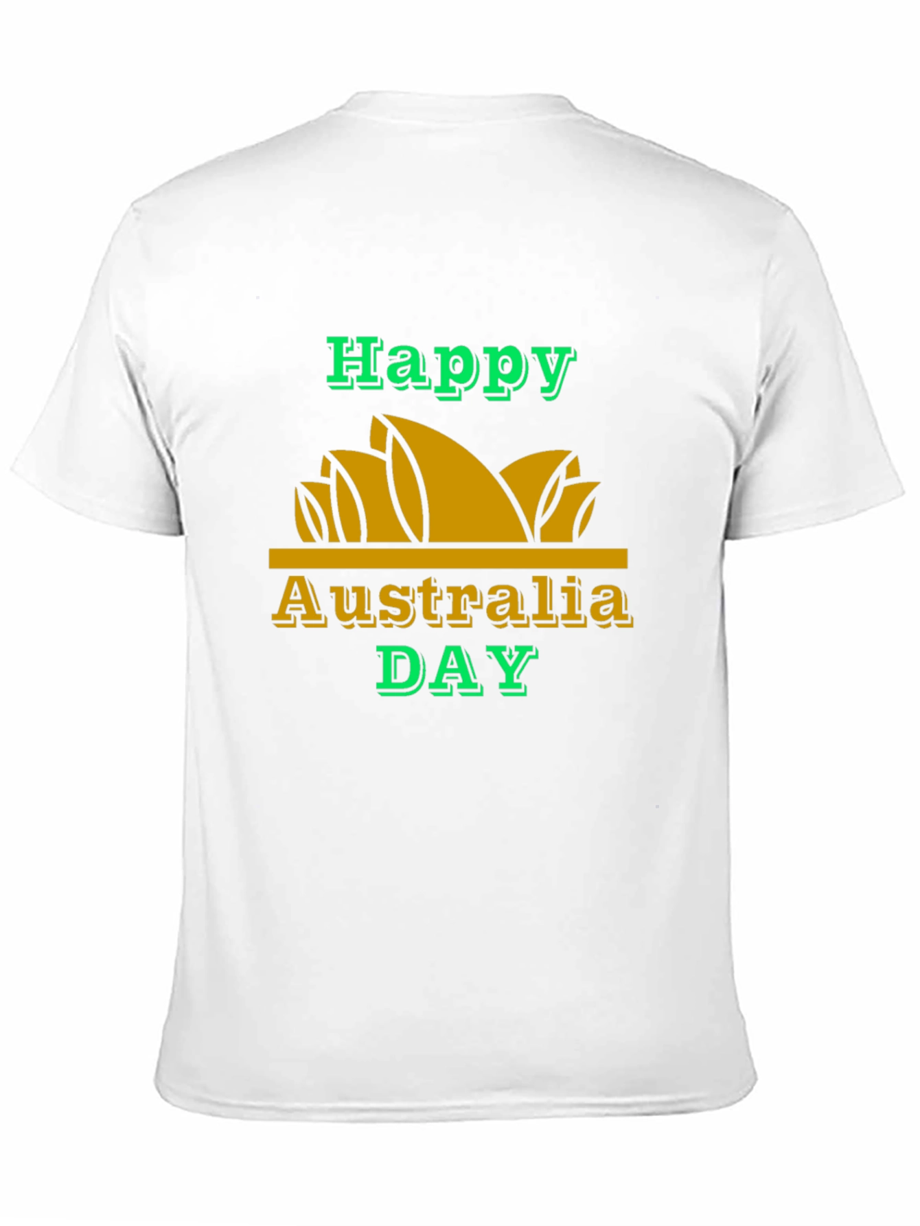 Happy Australia Day T-Shirt - Black Cotton Blend