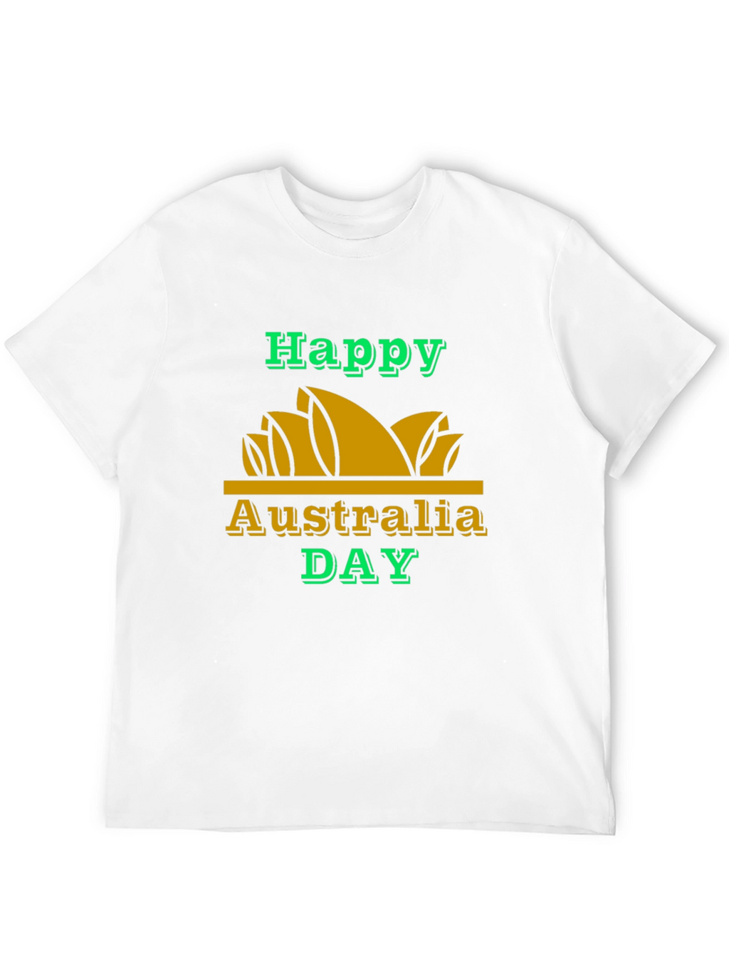Happy Australia Day T-Shirt - Black Cotton Blend