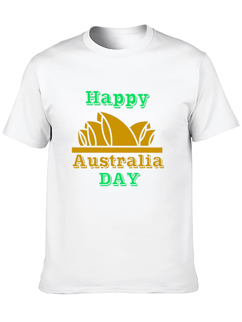 Happy Australia Day T-Shirt - Black Cotton Blend