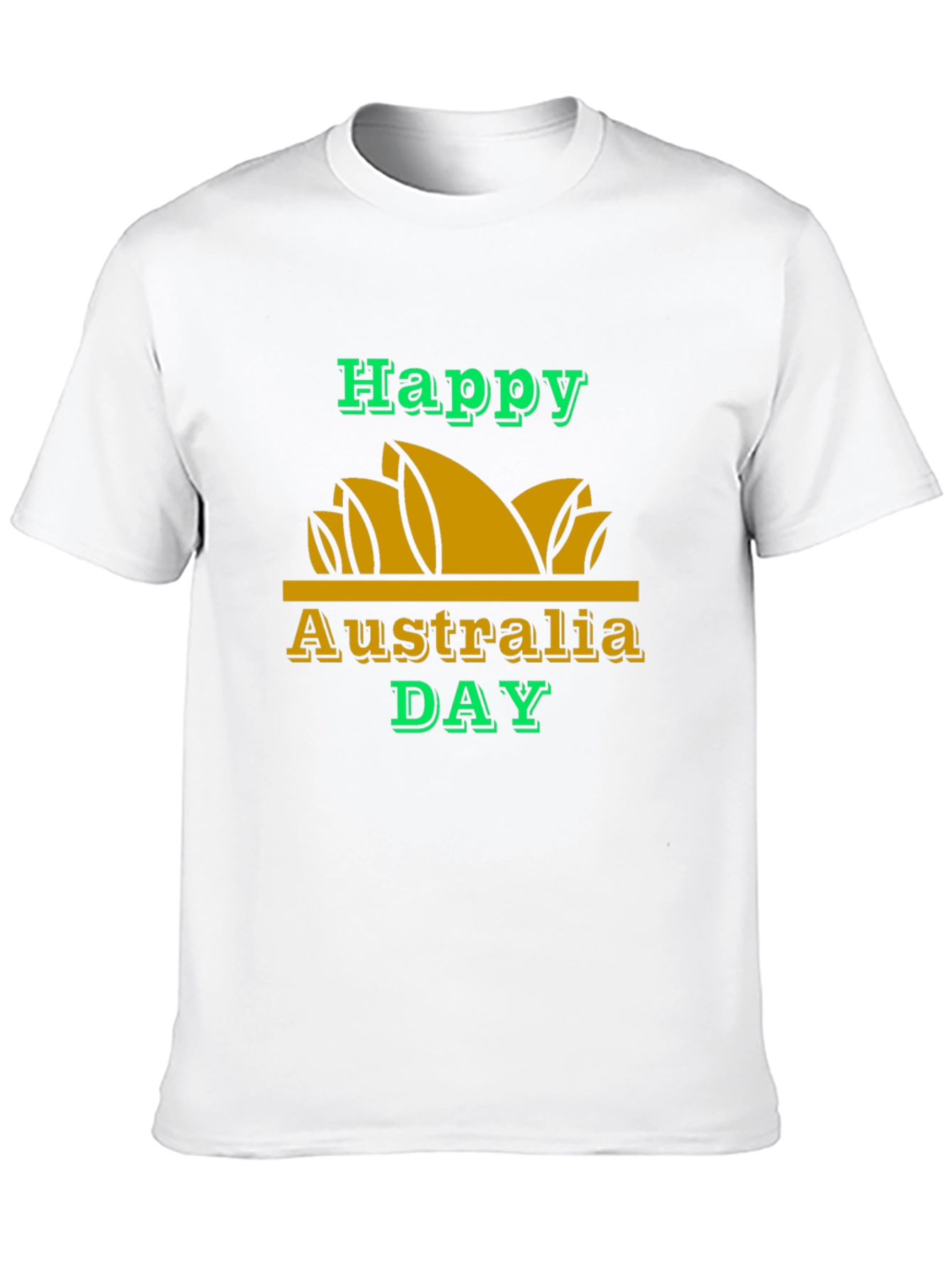 Happy Australia Day T-Shirt - Black Cotton Blend