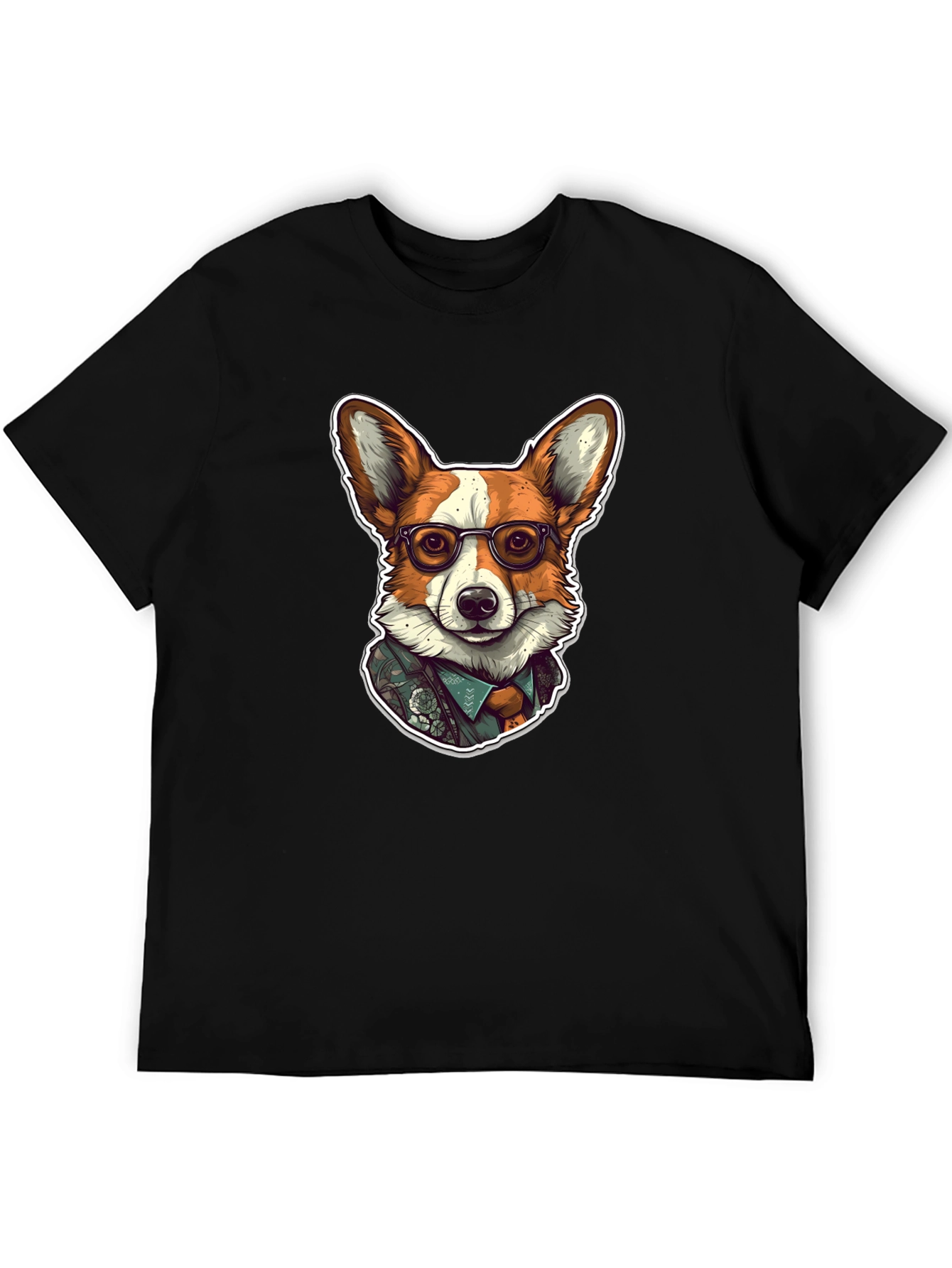 Hipster Corgi Graphic Tee - Unisex Soft Cotton Shirt