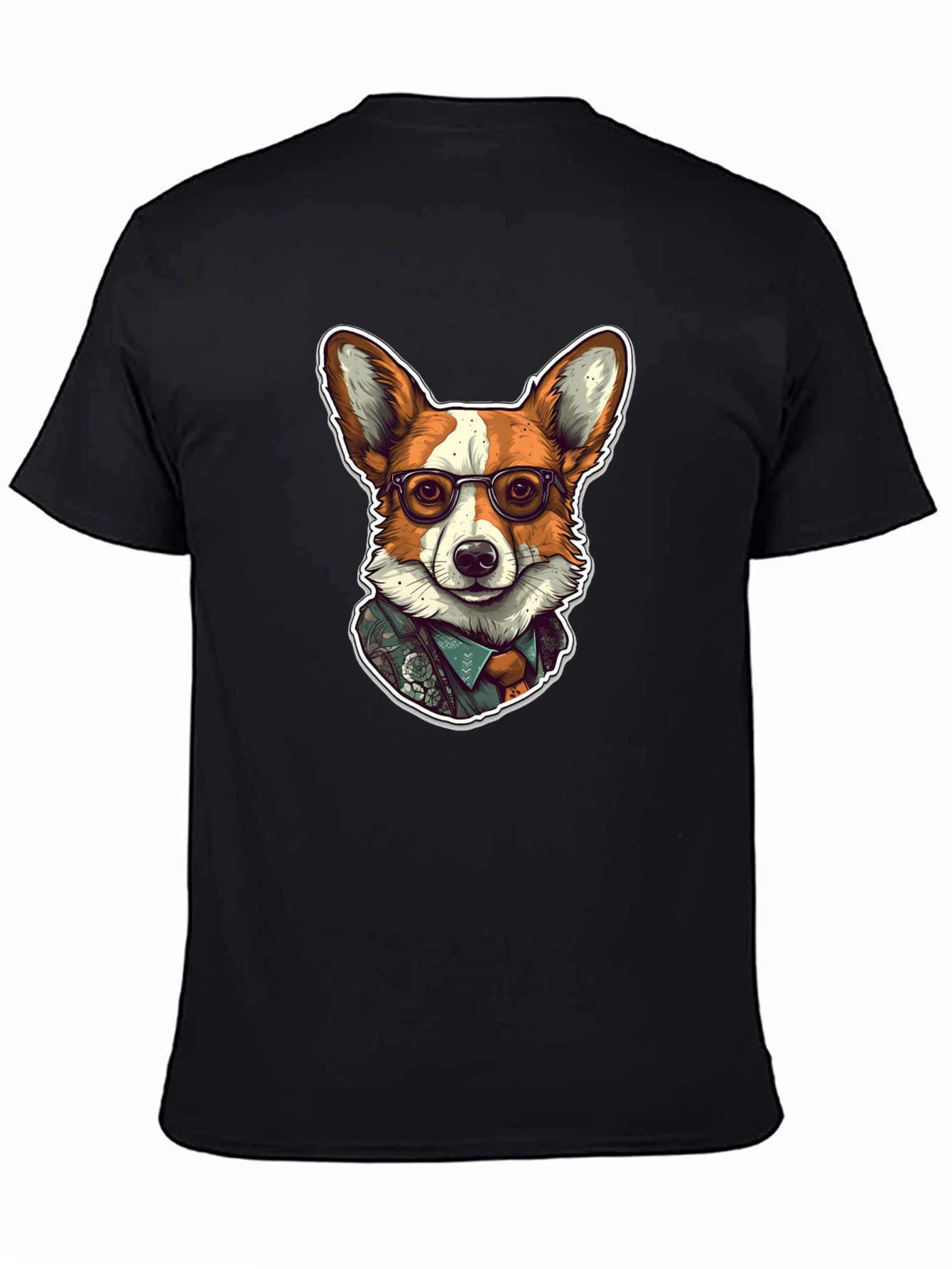 Hipster Corgi Graphic Tee - Unisex Soft Cotton Shirt