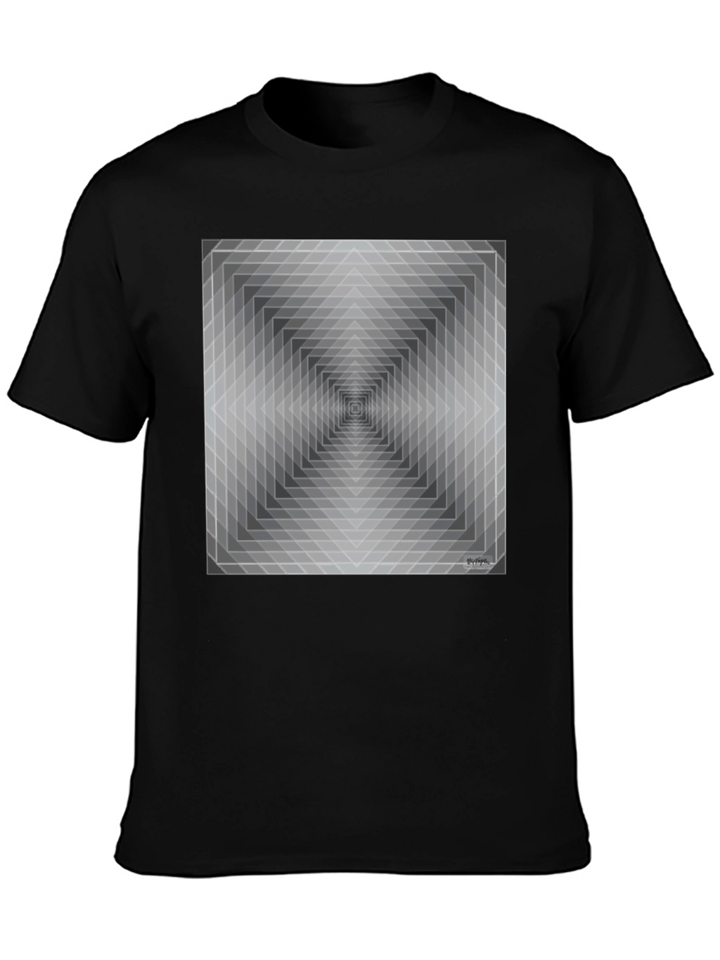 Geometric Illusion T-Shirt - Modern Art Tee