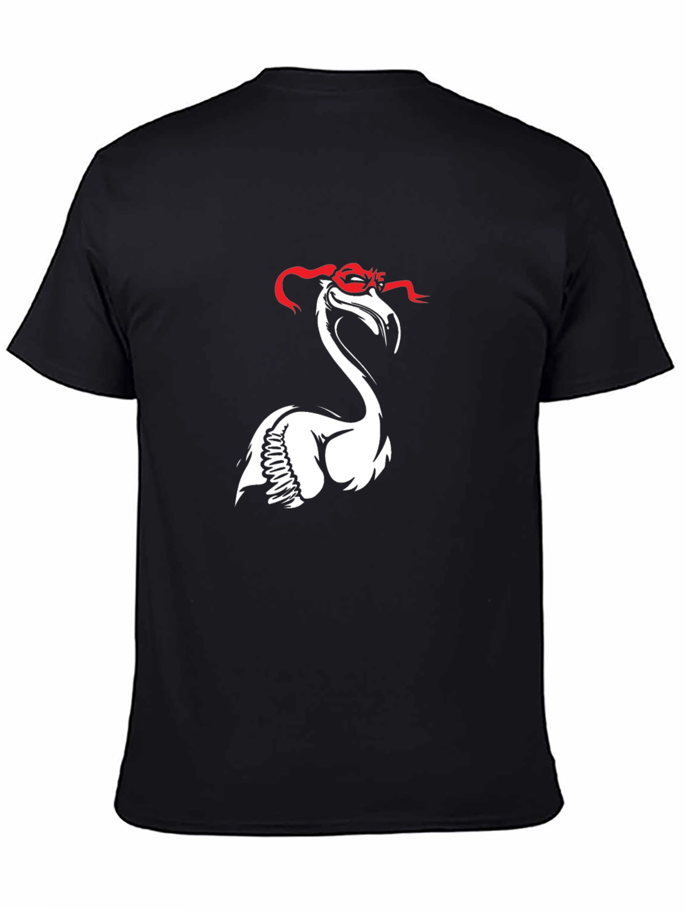 Flamingo Ninja T-Shirt - Black Cotton Tee