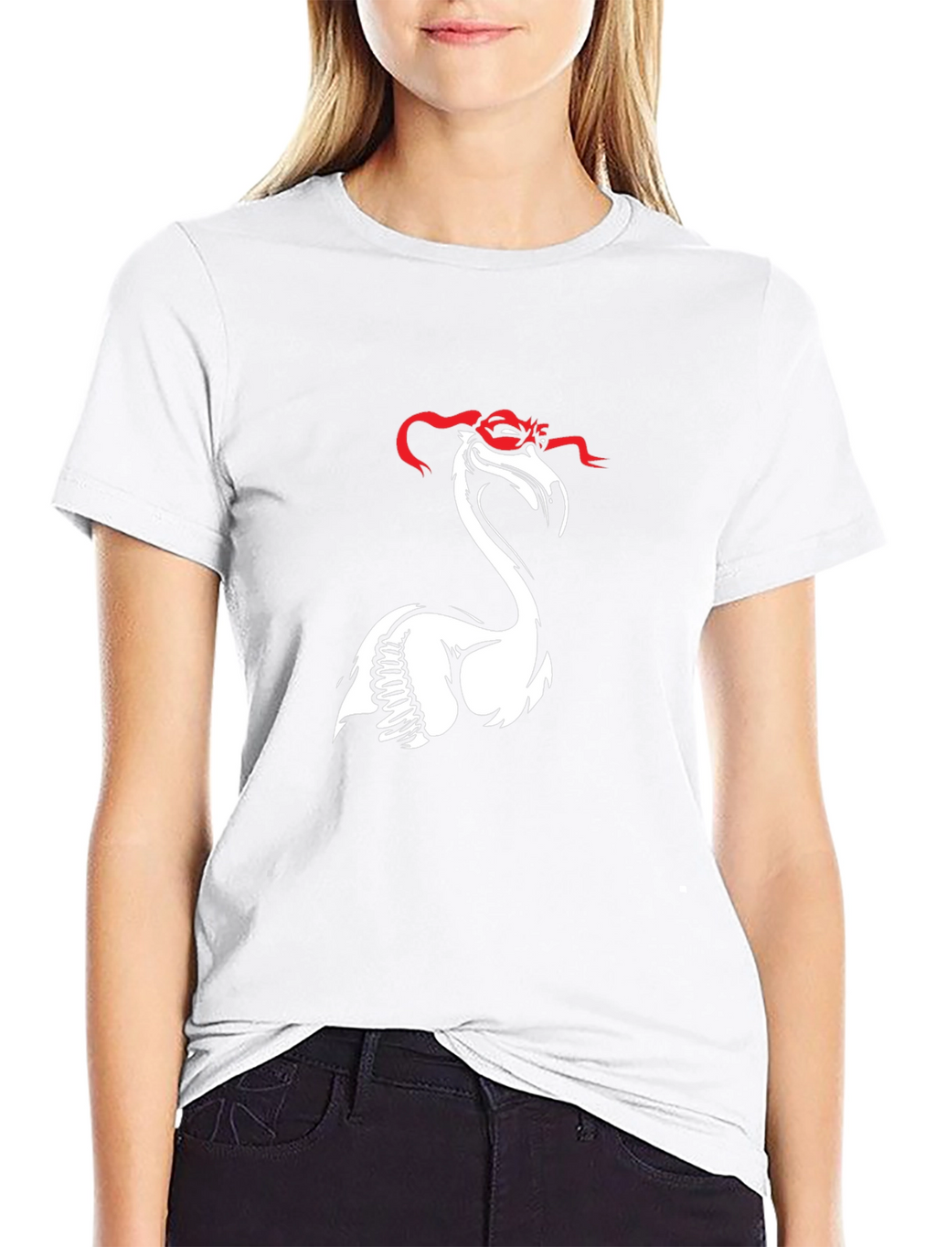 Flamingo Ninja T-Shirt - Black Cotton Tee