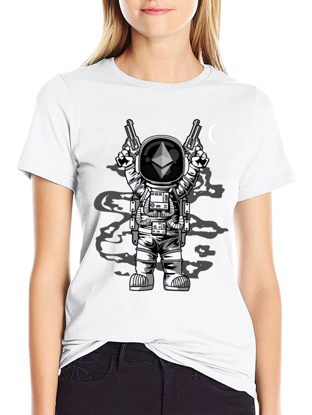 Ethereum Astronaut T-Shirt - Crypto Space Design