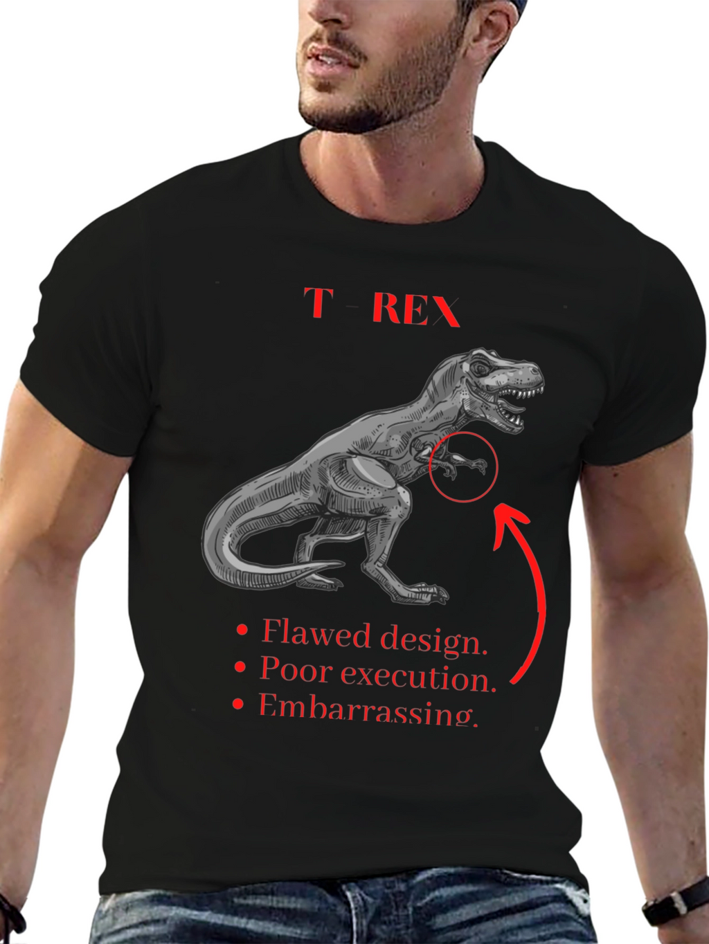 T-Rex Graphic Tee: Funny Dinosaur Shirt
