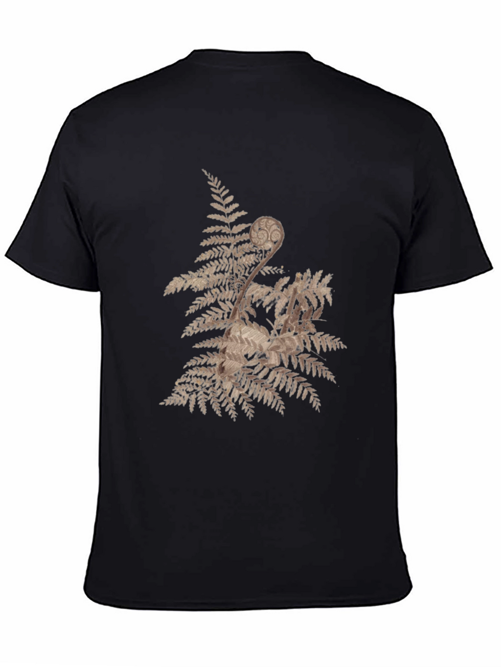 Nature Fern Graphic Tee - Mens Black T-Shirt